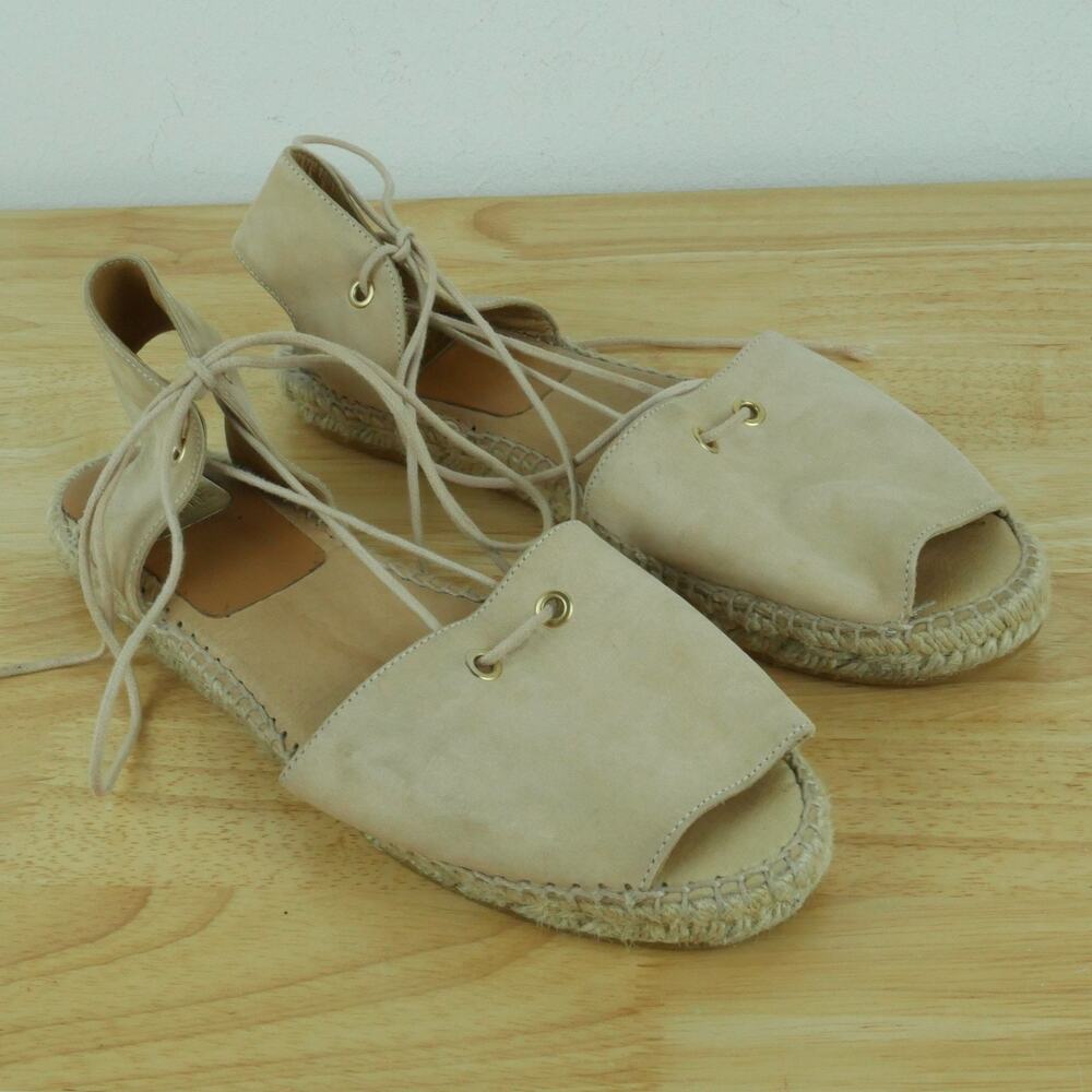 Kanna EU 41 US 10 Espadrilles Ankle Tie Sandals Preppyβ Coastal Resort Vacation